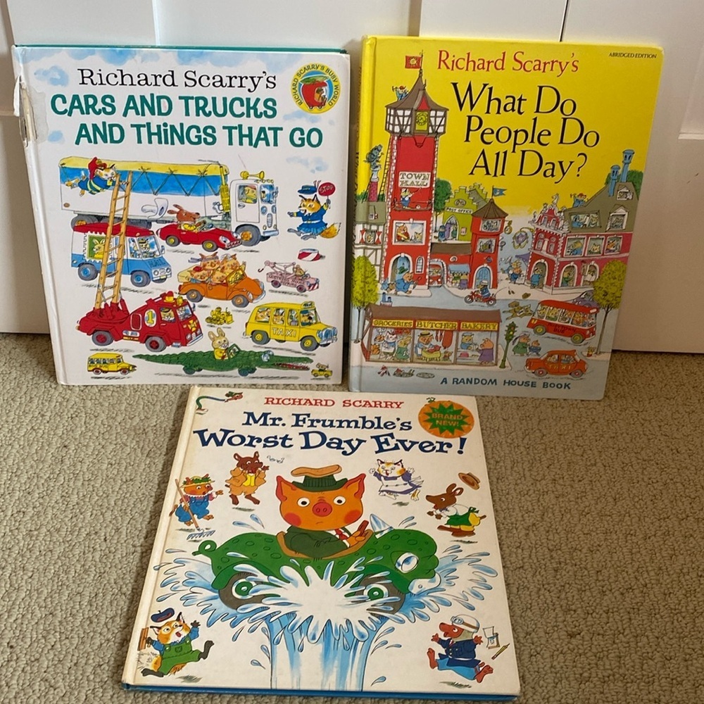 3 x Richard Scarry Hardcovers